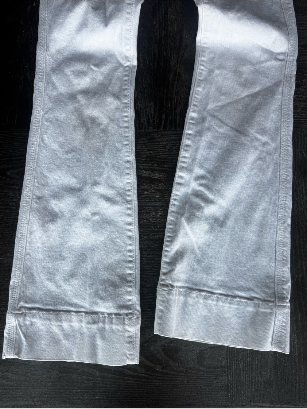 American Eagle Outfitters White Boot Cut Jeans with Button Up Back Pockets - Picture 7 of 11